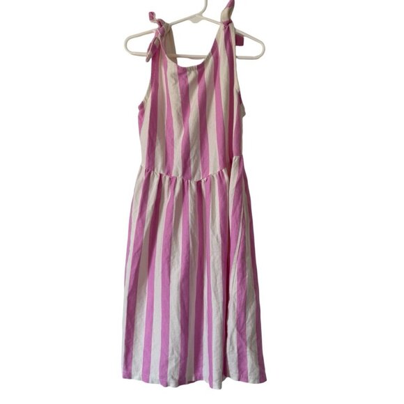 ZARA Girls Pink & White Striped Sundress Size 9 - Picture 5 of 5